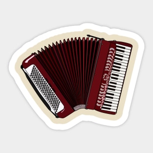 Accordion cartoon illustration Sticker